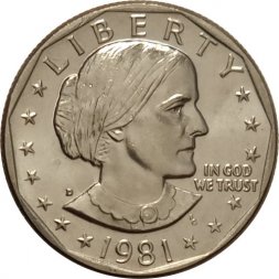 США 1 доллар 1981 год - Сьюзен Энтони (D)
